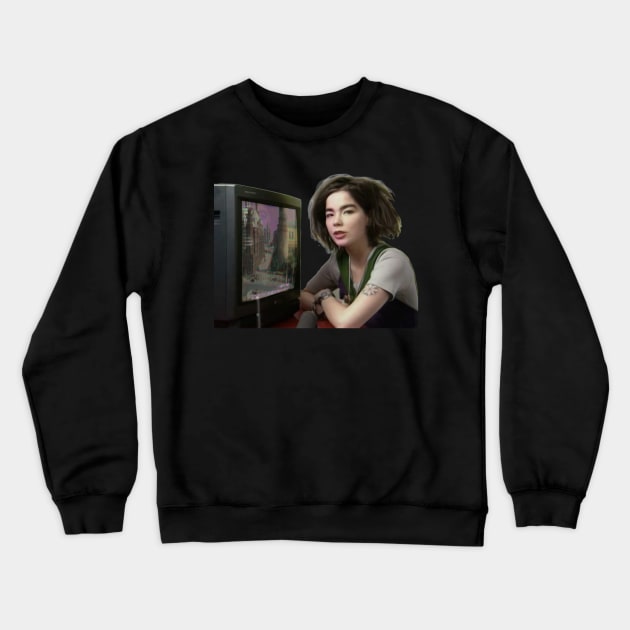 Bjork Bold Beats Crewneck Sweatshirt by xXYazzyChanArtsXx